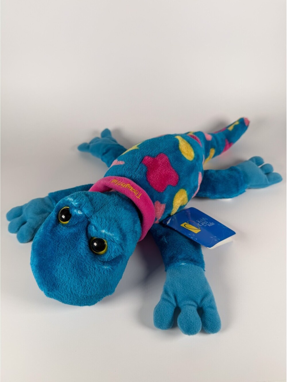 Kohls Cares Thoughtful Lizard Plush w/ Collar Blue Gecko Stuffed Animal w/ Tag